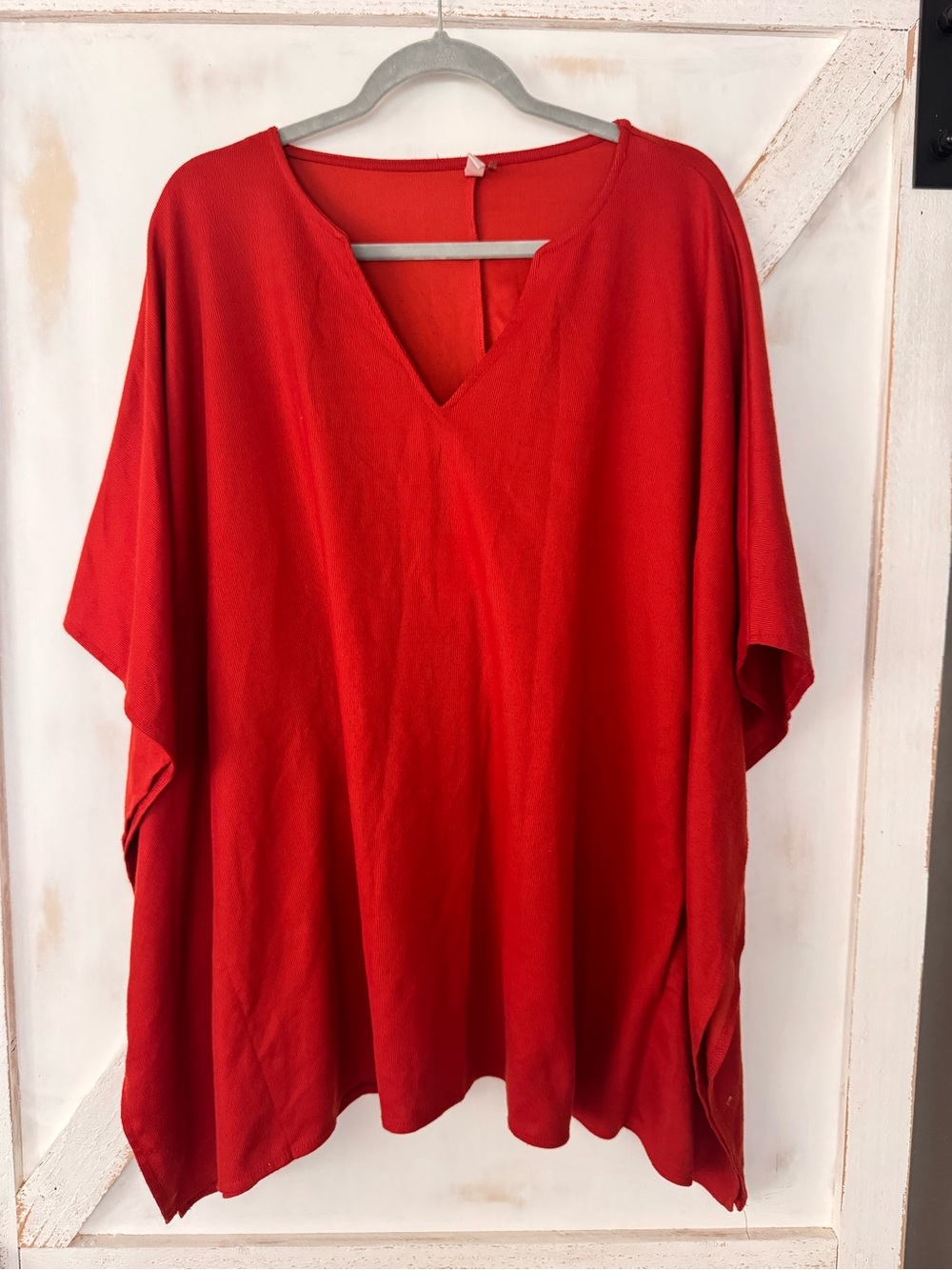 glam Rust Flowy V-Neck Tunic